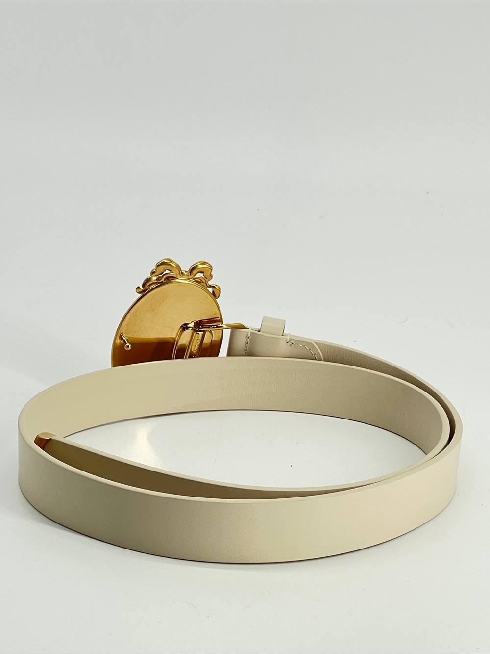 Christian Dior Medaillon Belt Craie Smooth Calfskin Size 37.5inches - Picture 5 of 7